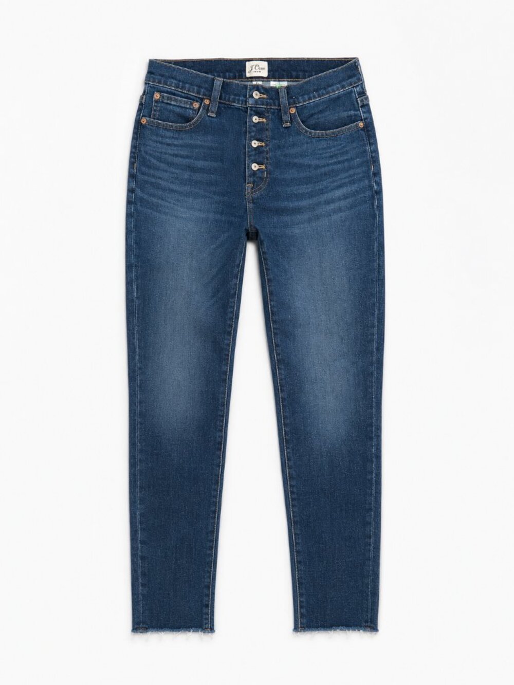 J.Crew Toothpick Skinny Jeans Womens 27 High Rise Button Fly Dark Wash Stretch - Picture 2 of 6